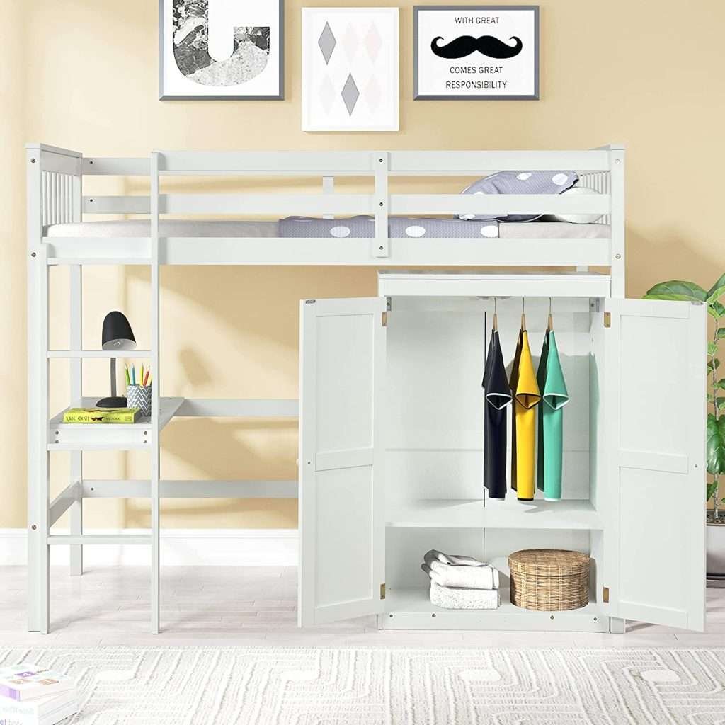 LIYONGJIE-Twin-Loft-Bed-with-Desk-and-Wardrobe-White