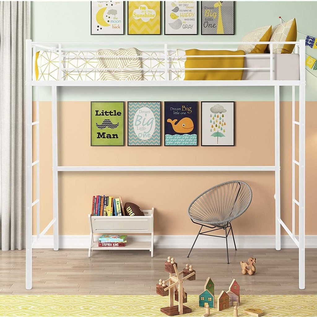 ATH-S Twin Metal Loft Bed for Teens