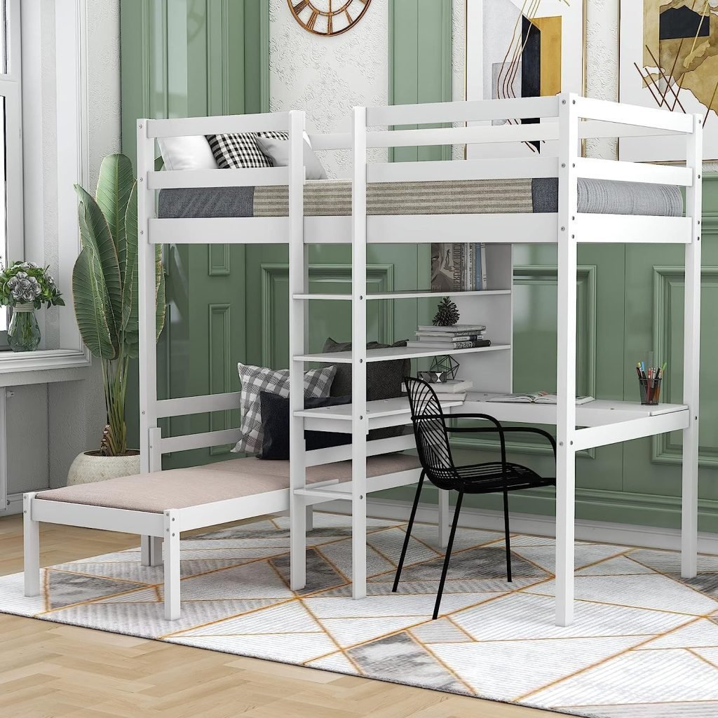 Flieks Loft Beds With Desk For Teens