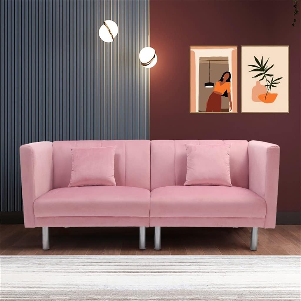N/A Velvet Sofa Bed Hot Pink Living Room Furniture
