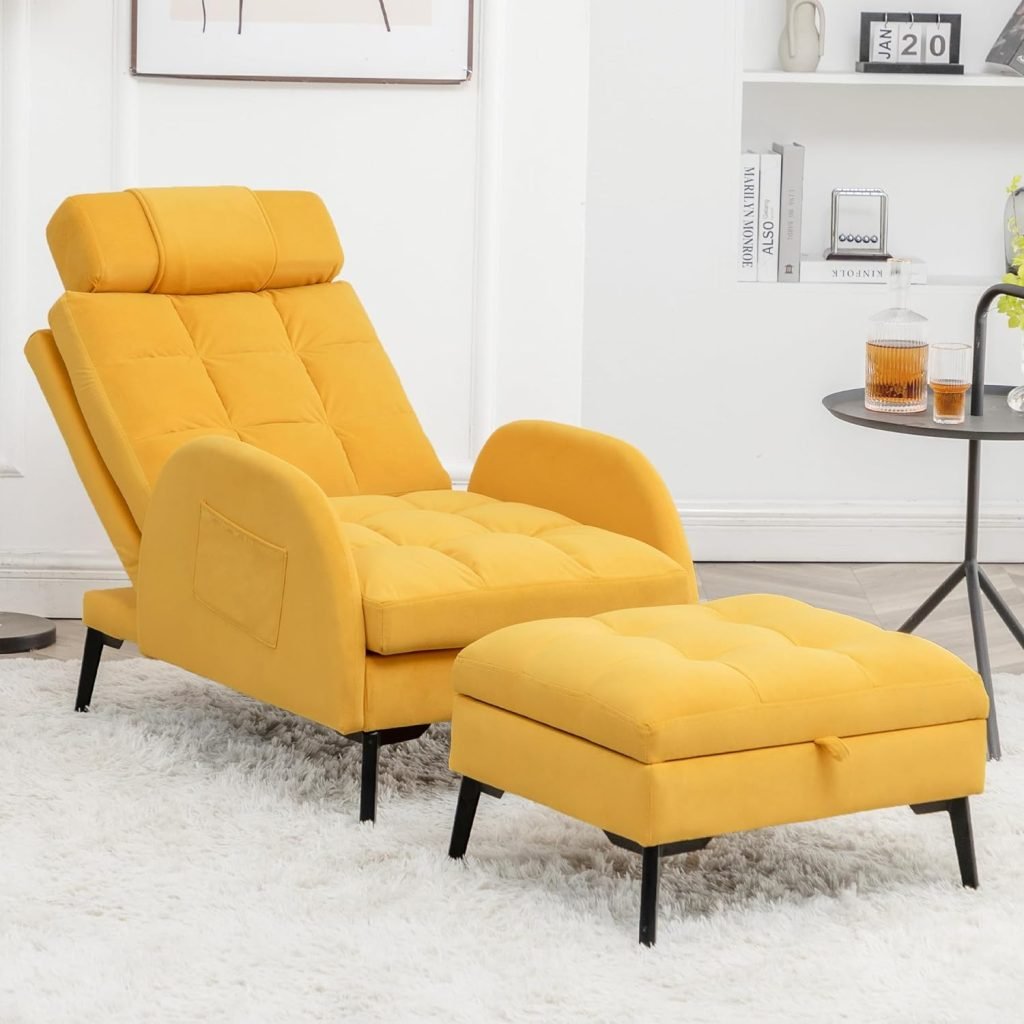 YUUIJOAA Accent Chair with Ottoman