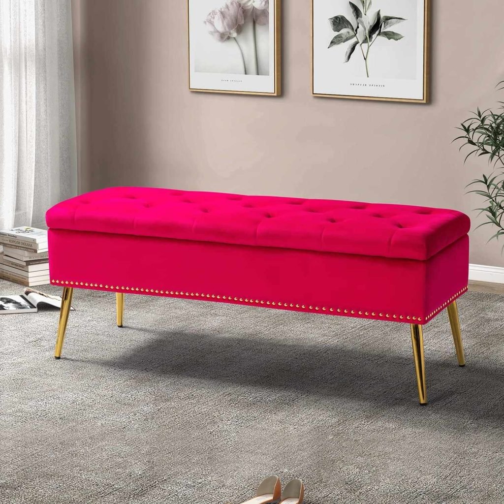 Hulala Home Modern Velvet Storage Ottoman Bench: Beauty, Comfort, and Versatility All in One