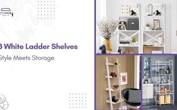White Ladder Shelves: Style Meets Storage