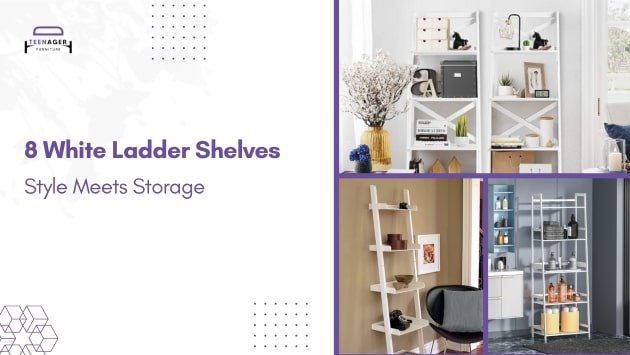 White Ladder Shelves: Style Meets Storage