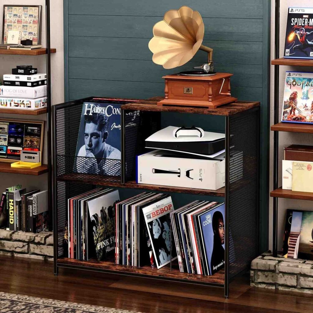 Huxitocan Vinyl Record Storage Cabinet