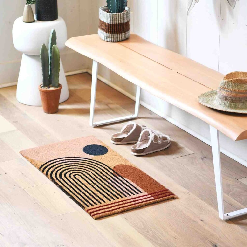 Main + Mesa Geometric Coir Doormat: Modern Style for Your Doorway