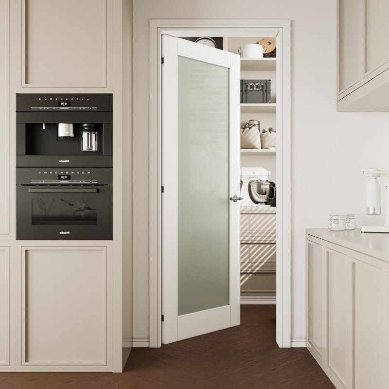 CRUTOP Frosted Glass Pantry Door